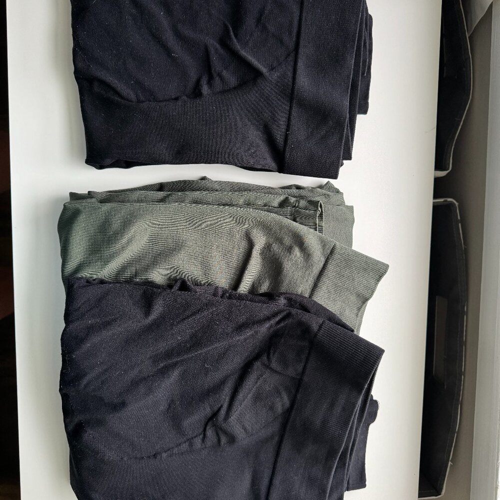 Large Forest Green and Black Blanqi Maternity Leggings